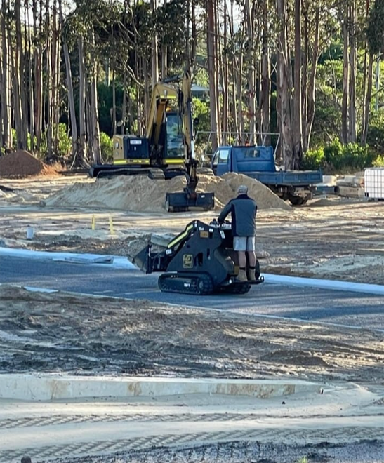 Concrete slab preparation by local carpenter in Albany WA for new outdoor structure.