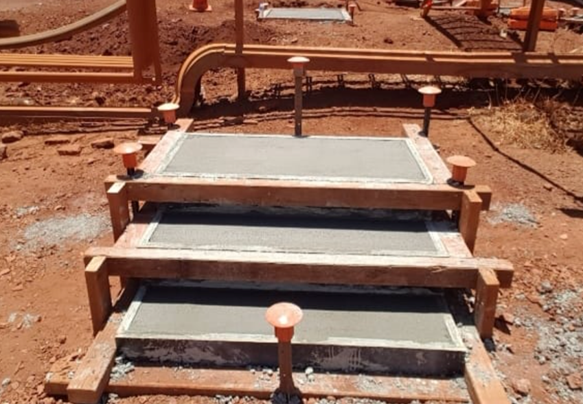 Timber stair framing under construction by Albany WA carpentry and home maintenance specialist.